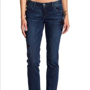 Democracy Star Appliqué Girlfriend Jean